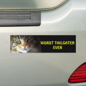 Slechtste Achteruitrijder Ooit Bumper Kat Bumpersticker (Op auto)