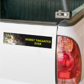 Slechtste Achteruitrijder Ooit Bumper Kat Bumpersticker (Op Truck)