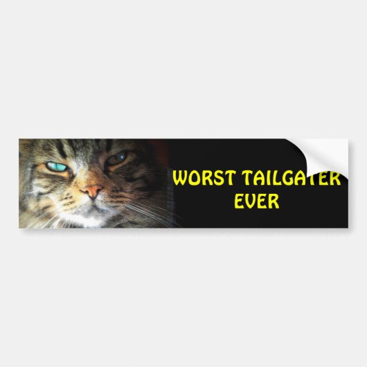 Slechtste Achteruitrijder Ooit Bumper Kat Bumpersticker (Voorkant)
