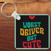 Slechtste bestuurder, maar Schattige Sleutelhanger (Voorkant)
