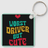 Slechtste bestuurder, maar Schattige Sleutelhanger (Achterkant)