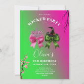 Slechtste Boogmeisje Verjaardagsfeest Uitnodiging (Voorkant)