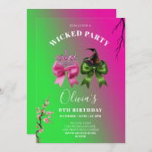 Slechtste Boogmeisje Verjaardagsfeest Uitnodiging (Voorkant / Achterkant)