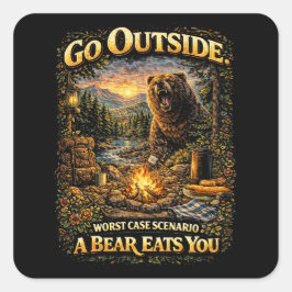 Slechtste Geval in de Wildernis Vierkante Sticker