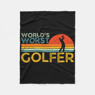 Slechtste Golfer Ter Wereld Grappige Golf-liefhebb Fleece Deken