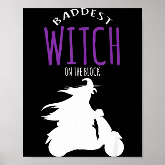 Slechtste heks op het blok - halloween kostuum poster (Voorkant)