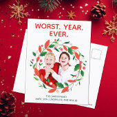 Slechtste jaar ooit Grappig Slechte Kerst Feestdagenkaart