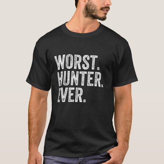 Slechtste Jager Grappige Jacht Lange Mouw T Shir T-shirt (Voorkant)