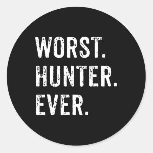 Slechtste Jager ooit Grappig Jacht Herten Kamp Pap Ronde Sticker