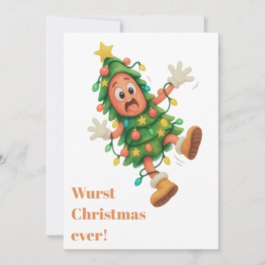 Slechtste Kerst ooit! Grappige gepersonaliseerde s Feestdagenkaart (Voorkant)