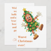 Slechtste Kerst ooit! Grappige gepersonaliseerde s Feestdagenkaart (Voorkant / Achterkant)