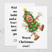 Slechtste Kerst ooit! Grappige gepersonaliseerde S Feestdagenkaart (Voorkant / Achterkant)