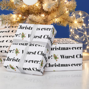 Slechtste Kerst ooit! Grappige salami Cadeaupapier
