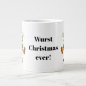 Slechtste Kerst ooit! Grappige Salami Grote Koffiekop (Voorkant)