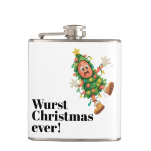 Slechtste Kerst ooit! Grappige salami Heupfles