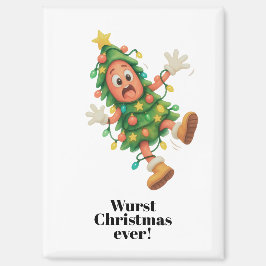 Slechtste kerst ooit! Grappige salami Magneet