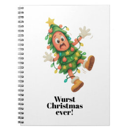 Slechtste Kerst ooit! Grappige salami Notitieboek