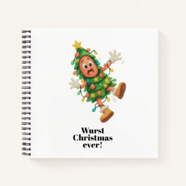 Slechtste Kerst ooit! Grappige salami Notitieboek