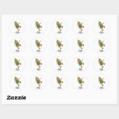 Slechtste kerst ooit! Grappige salami Ronde Sticker (Vel)