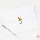 Slechtste kerst ooit! Grappige salami Ronde Sticker (Envelop)