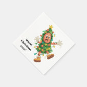 Slechtste Kerst ooit! Grappige salami Servet (Hoek)