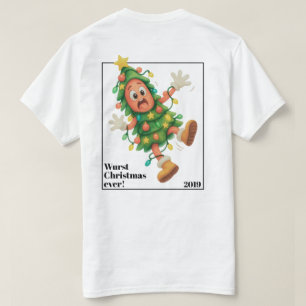 Slechtste kerst ooit! Grappige salami T-shirt
