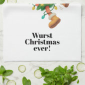 Slechtste kerst ooit! Grappige salami Theedoek (Gevouwen)