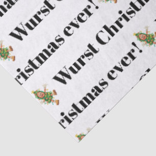 Slechtste Kerst ooit! Grappige salami Tissuepapier