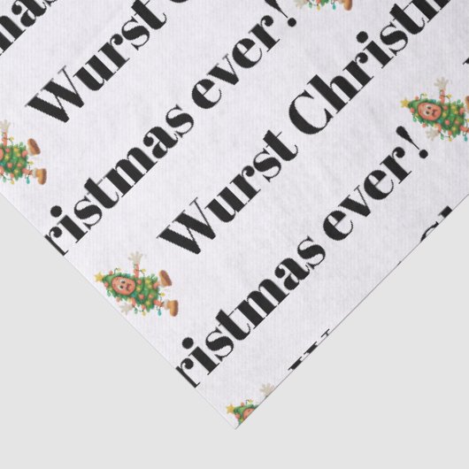 Slechtste Kerst ooit! Grappige salami Tissuepapier (Detail)