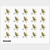 Slechtste Kerst ooit! Grappige salami Vierkante Sticker (Vel)