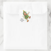 Slechtste Kerst ooit! Grappige salami Vierkante Sticker (Tas)