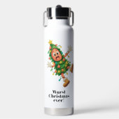 Slechtste kerst ooit! Grappige salami Waterfles (Voorkant)