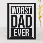Slechtste Papa Ooit Funny Sarcasme Vaderdag Grap Kaart (Gele Bloem)