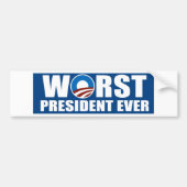 Slechtste President ooit Bumpersticker (Voorkant)