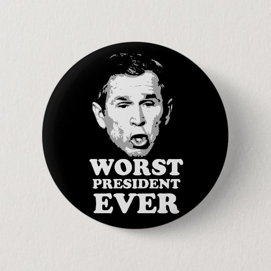 Slechtste President ooit Ronde Button 5,7 Cm (Voorkant)