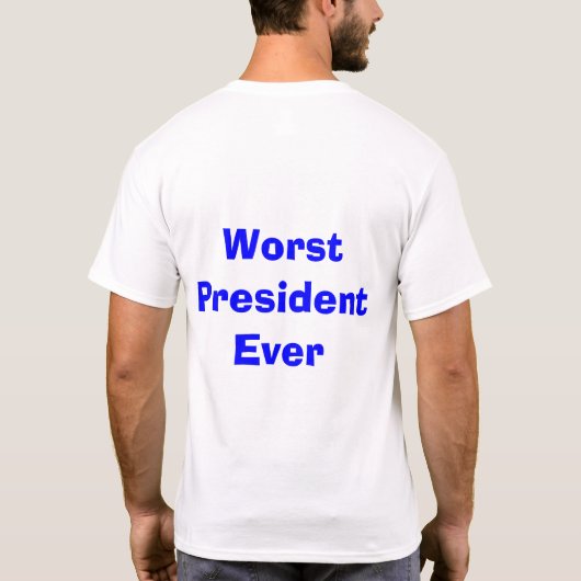 Slechtste President ooit T-shirt (Achterkant)