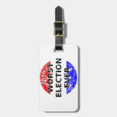 Slechtste verkiezing ooit bagagelabel (Voorkant verticaal)