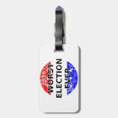 Slechtste verkiezing ooit bagagelabel (Achterkant verticaal)