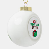 Slechtste Yankee-ruilcadeau ooit Keramische Bal Ornament (Links)