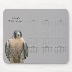Slechtvalk: 2026 kalender aanpassen muismat