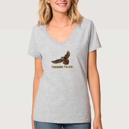 Slechtvalk V-hals T-shirt (Voorkant)