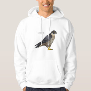 Slechtvalk vogel cartoon illustratie hoodie