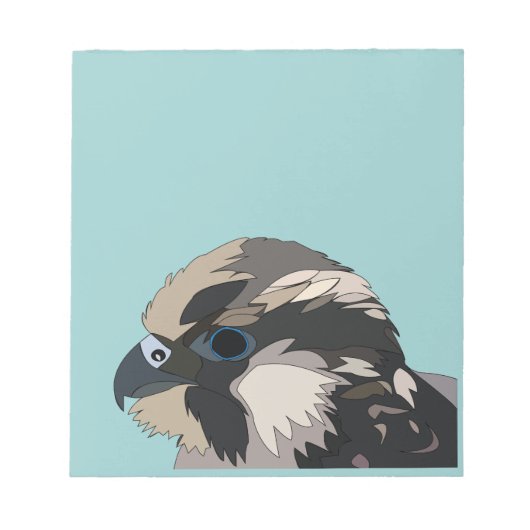 slechtvalk vogel kunst notitieblok (Voorkant)