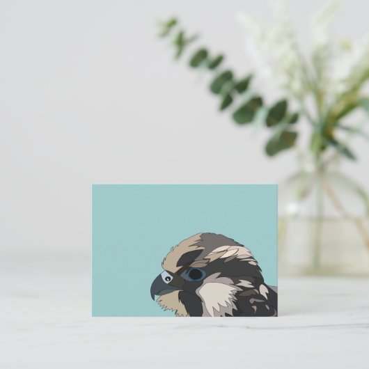 slechtvalk vogel kunst visitekaartje (Staand voorkant)
