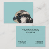 slechtvalk vogel kunst visitekaartje (Voorkant / Achterkant)