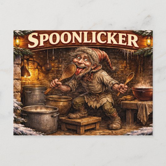 Slecker IJslandse Kerstman kerstkaart Briefkaart (Voorkant)