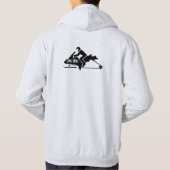 "Sled" Bovenste schiereiland "the 906" sneeuwcoma Hoodie (Achterkant)