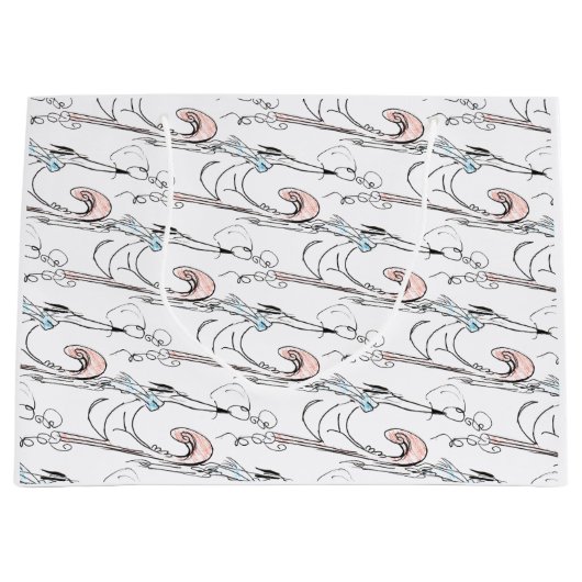 Sled Dog-kerstcadeautas Groot Cadeauzakje (Voorkant)