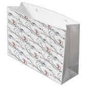 Sled Dog-kerstcadeautas Groot Cadeauzakje (Achterkant Gekanteld)