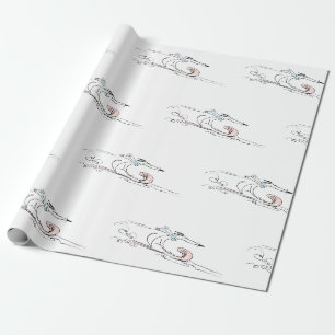 Sled Dog Kerstmis Cadeaupapier